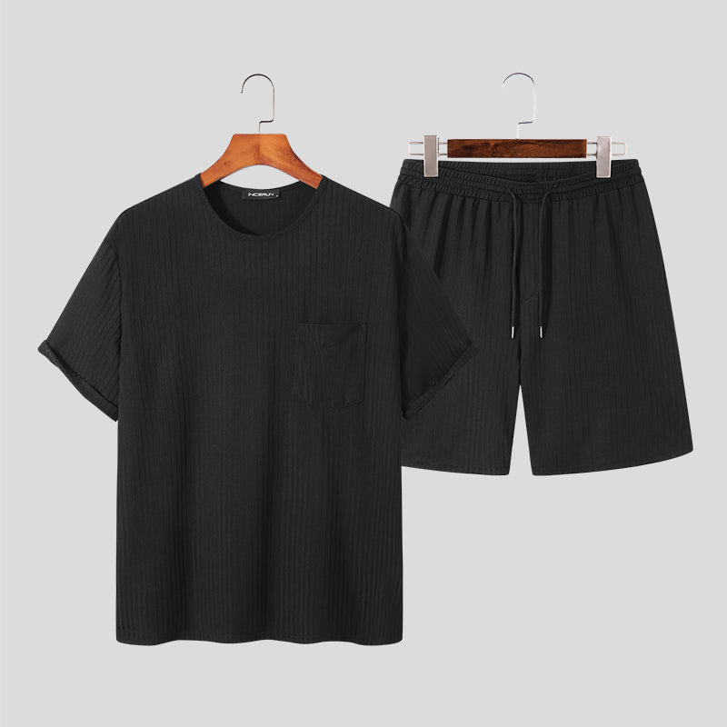 Loose Short Sleeve Shirt & Short Sets
