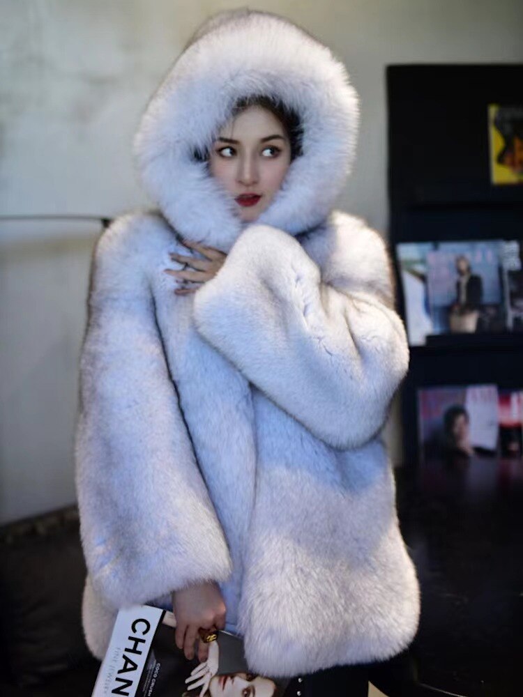 Real Fur Hooded Full Pelt Coats