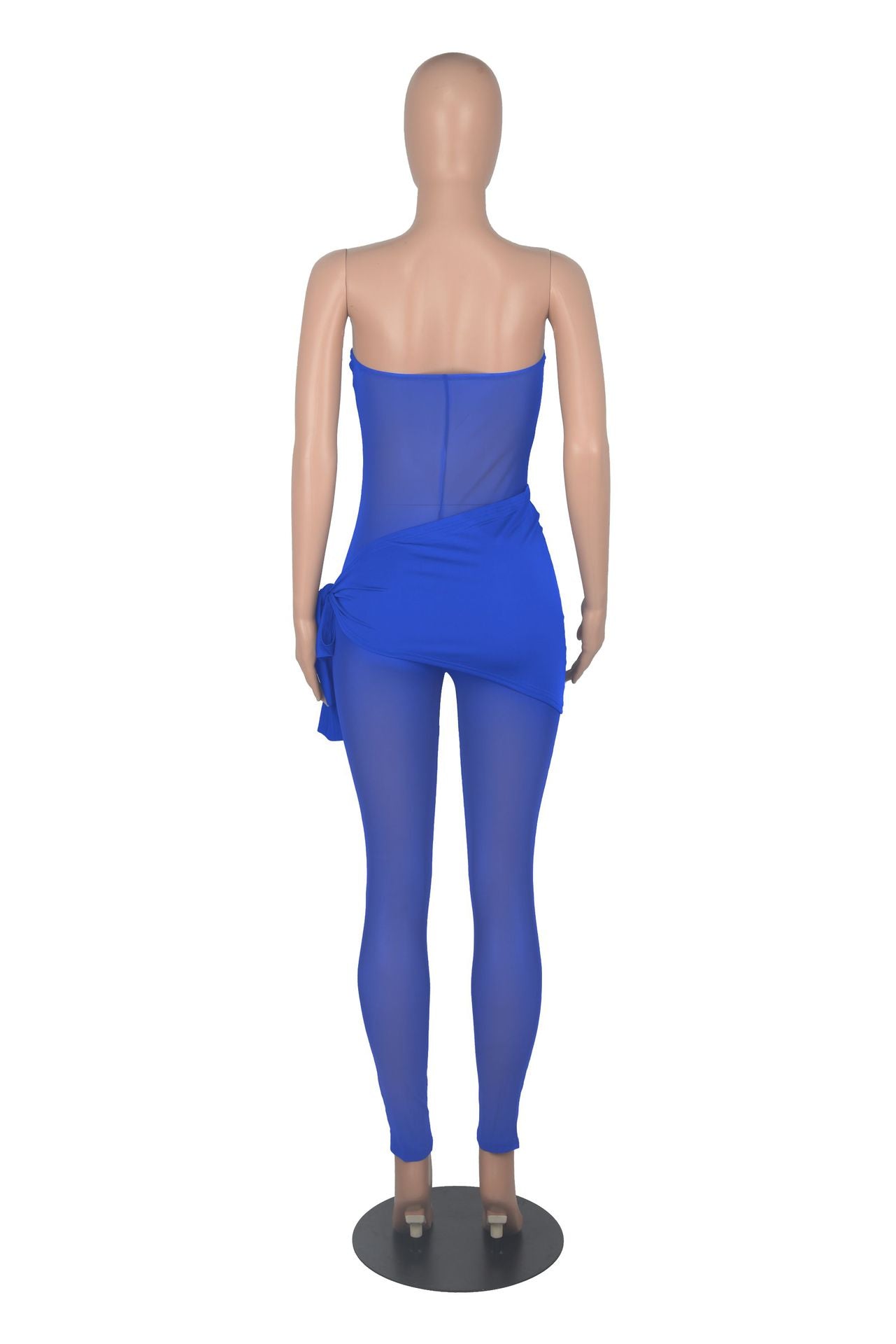 Mesh Sheer Backless Bodycon Jumpsuits