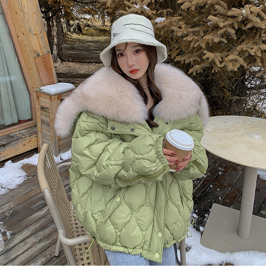 Big Fur Collar Oversized Duck Down Coats
