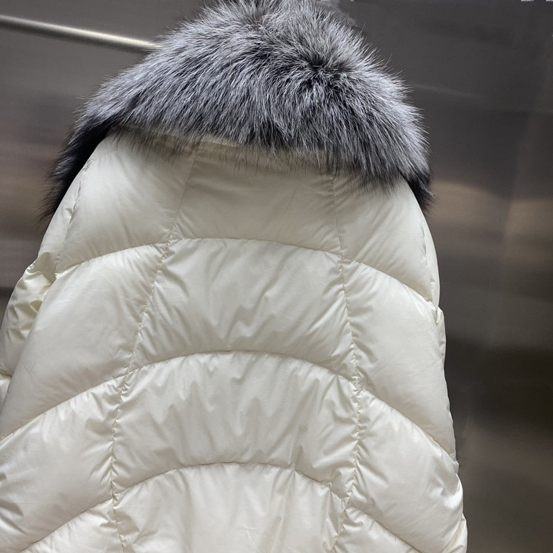 Goose Down Big Fur Collar Puffer Jackets