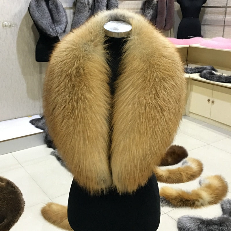 Fox Fur Full Scarves Unisex