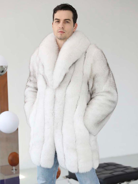 Big Collar Real Fox Fur Long Coats