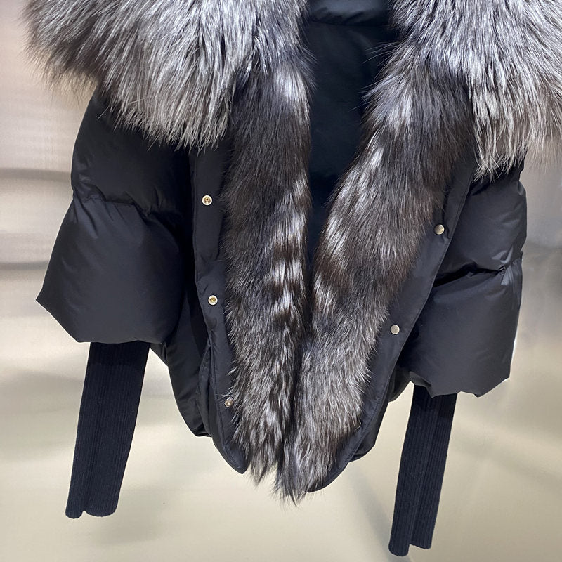 Goose Down Big Fur Collar Puffer Jackets