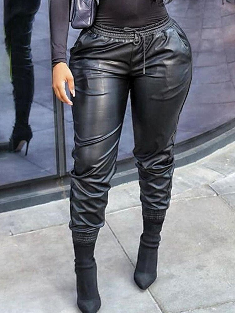 Pu Leather Pants Plus Size