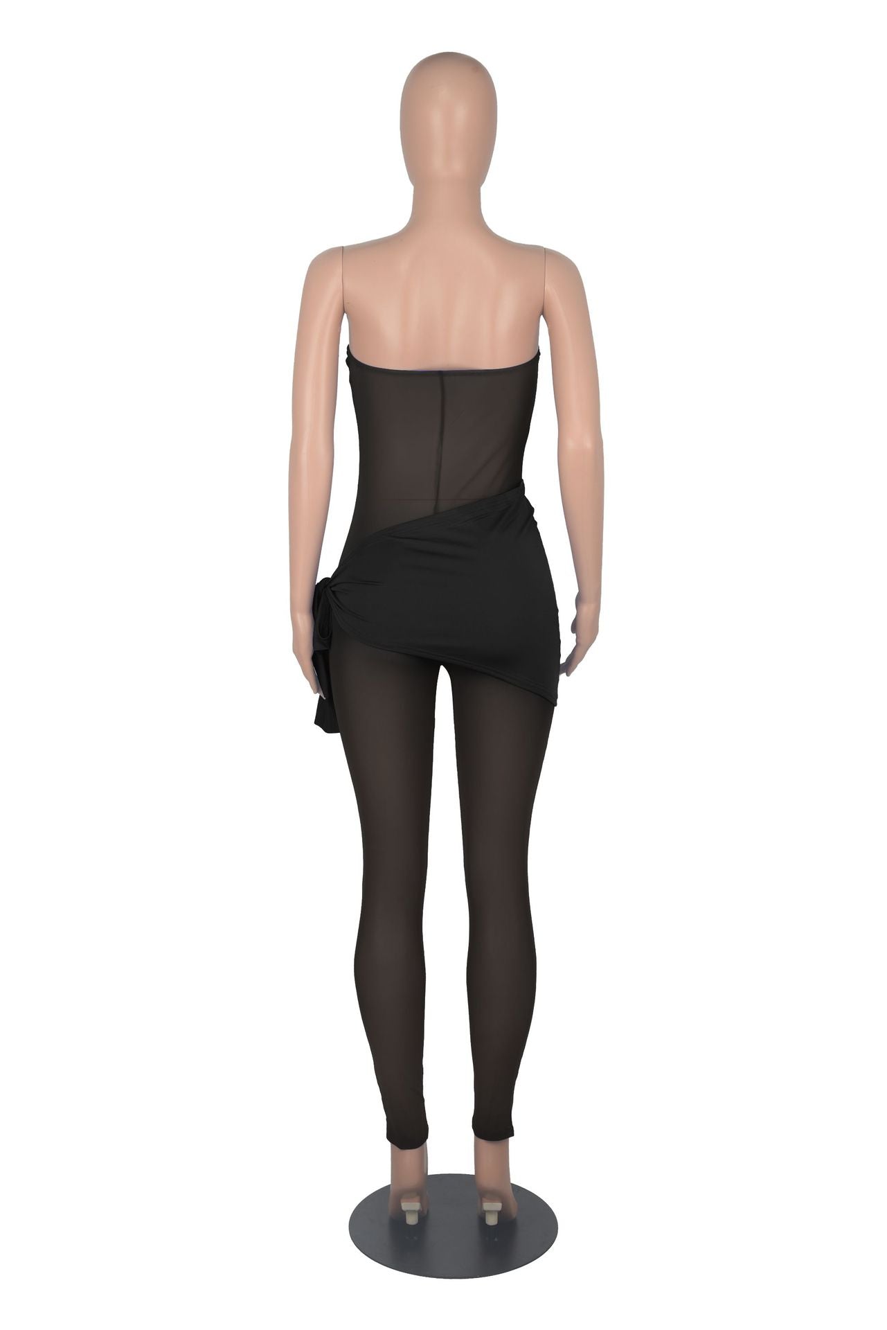 Mesh Sheer Backless Bodycon Jumpsuits