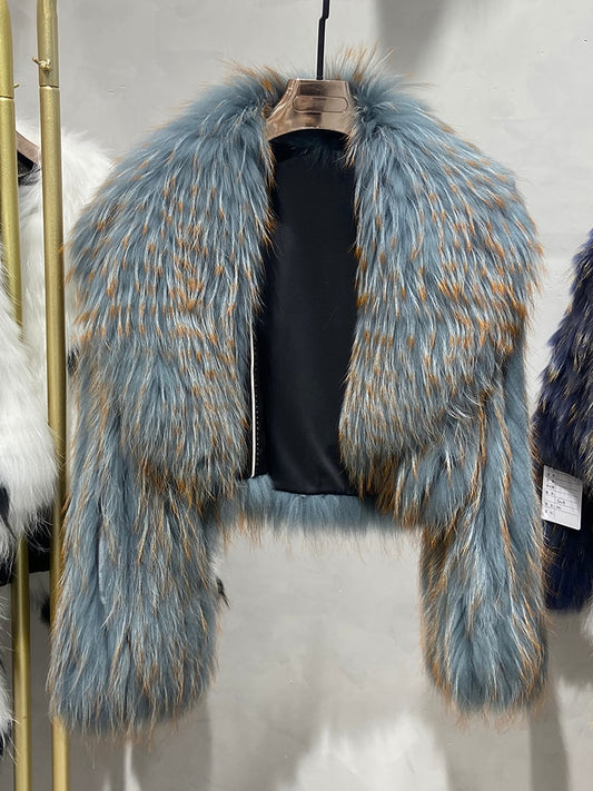 Fluffy Fur Big Fur Collar Short Coats