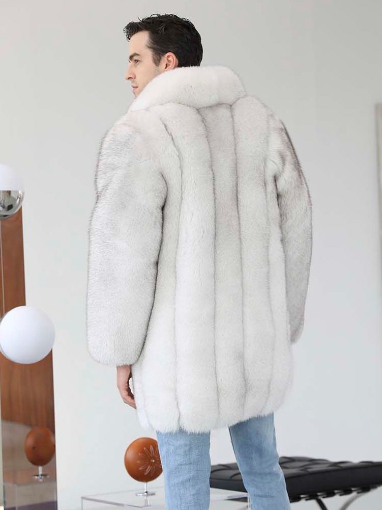 Big Collar Real Fox Fur Long Coats