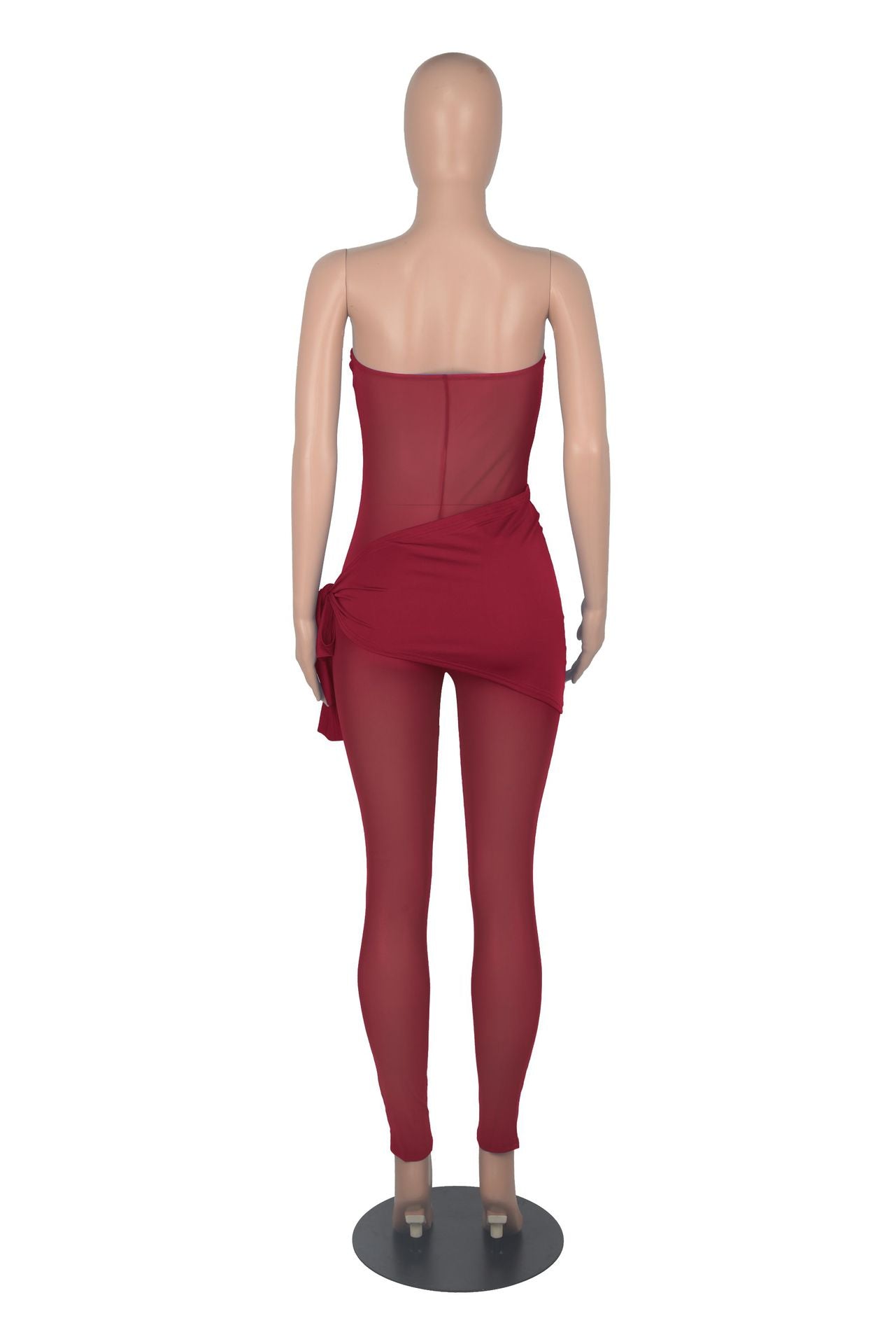 Mesh Sheer Backless Bodycon Jumpsuits