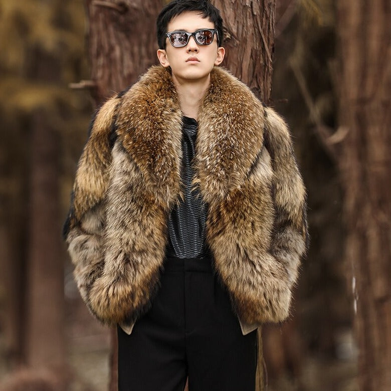 Real Fur Coat Big Fur Collar