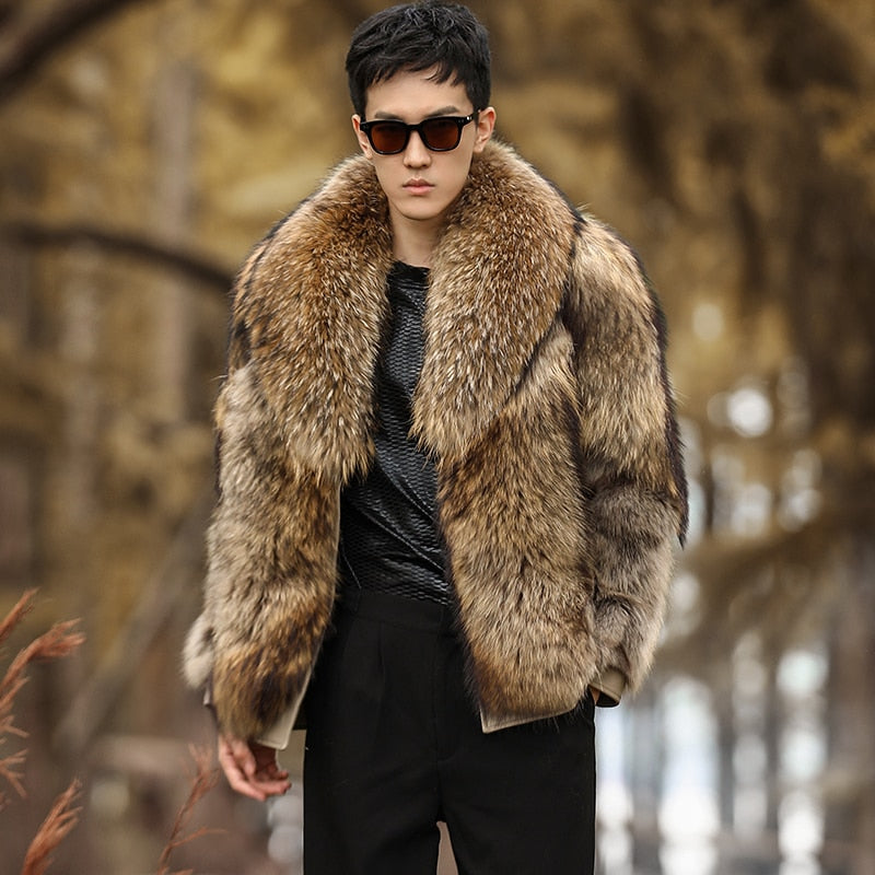 Real Fur Coat Big Fur Collar