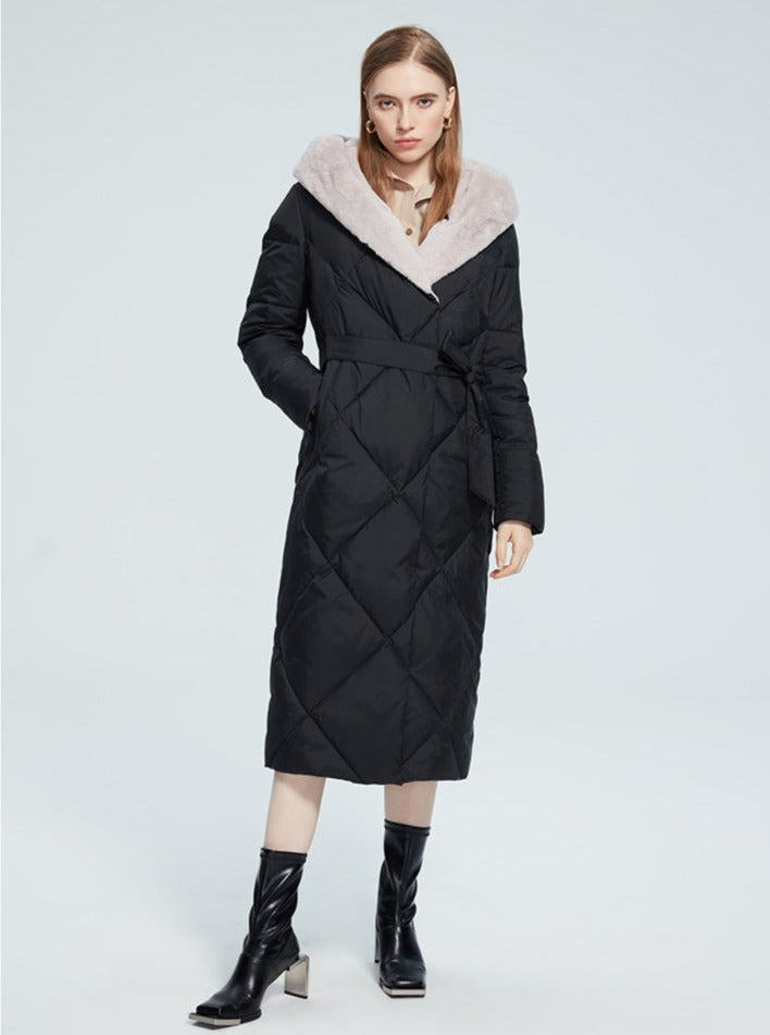 X-Long Puffer Jacket Real Fur Big Hood