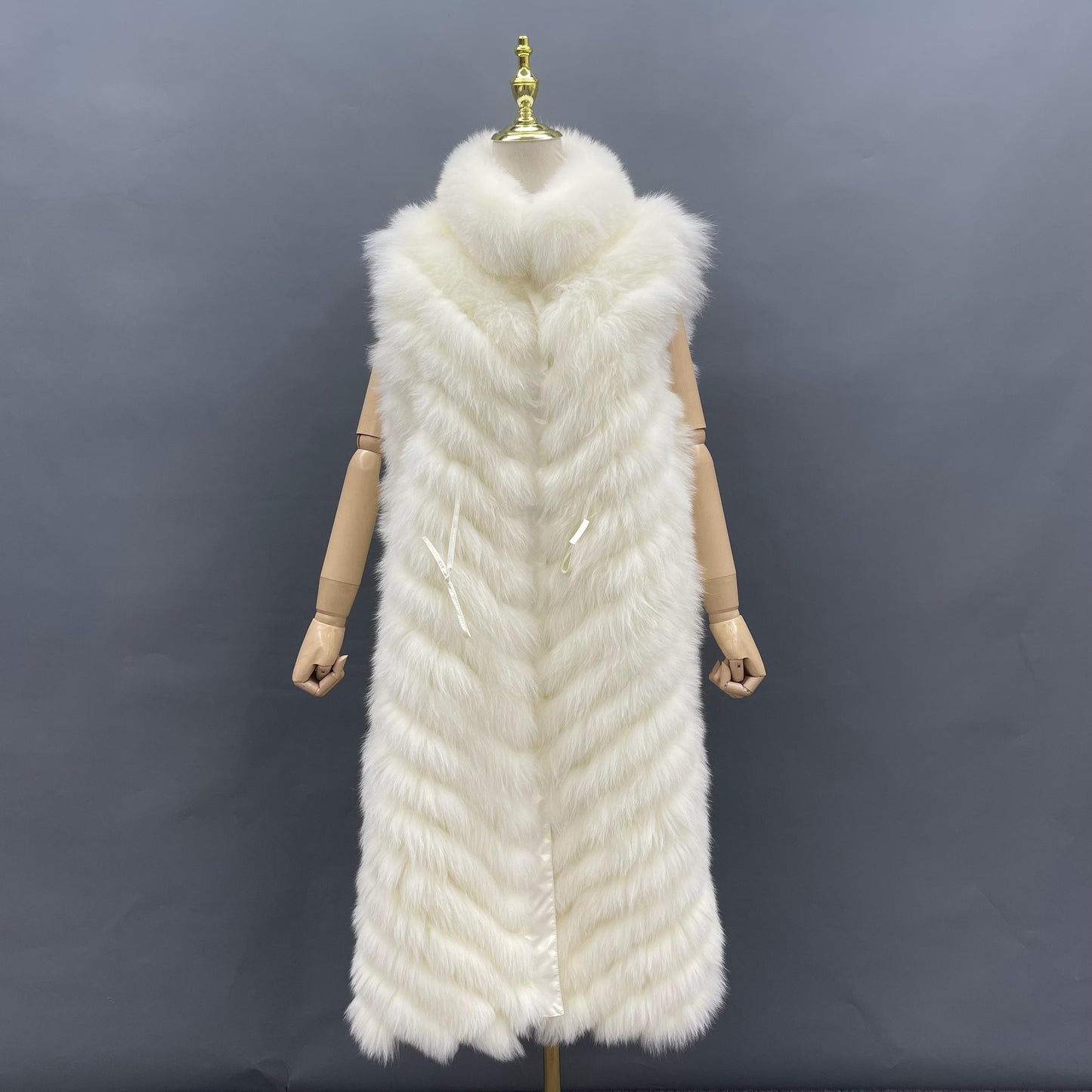 Reversible Long Real Fur Vests