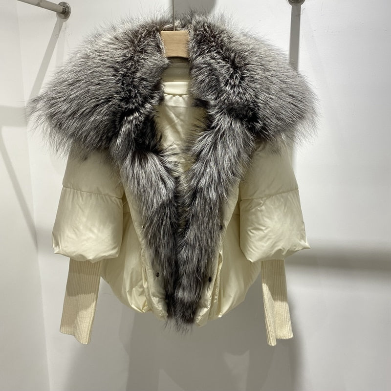 Goose Down Big Fur Collar Puffer Jackets