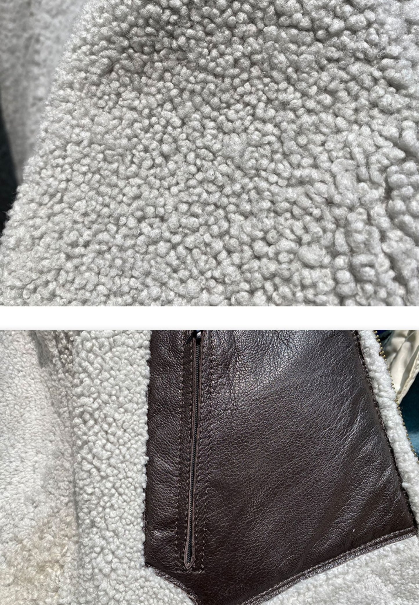Genuine Leather Coat Real Shearling Fur
