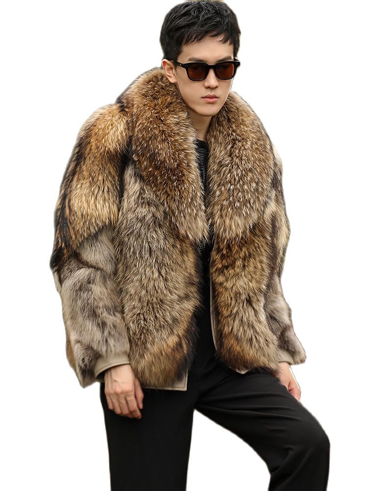 Real Fur Coat Big Fur Collar