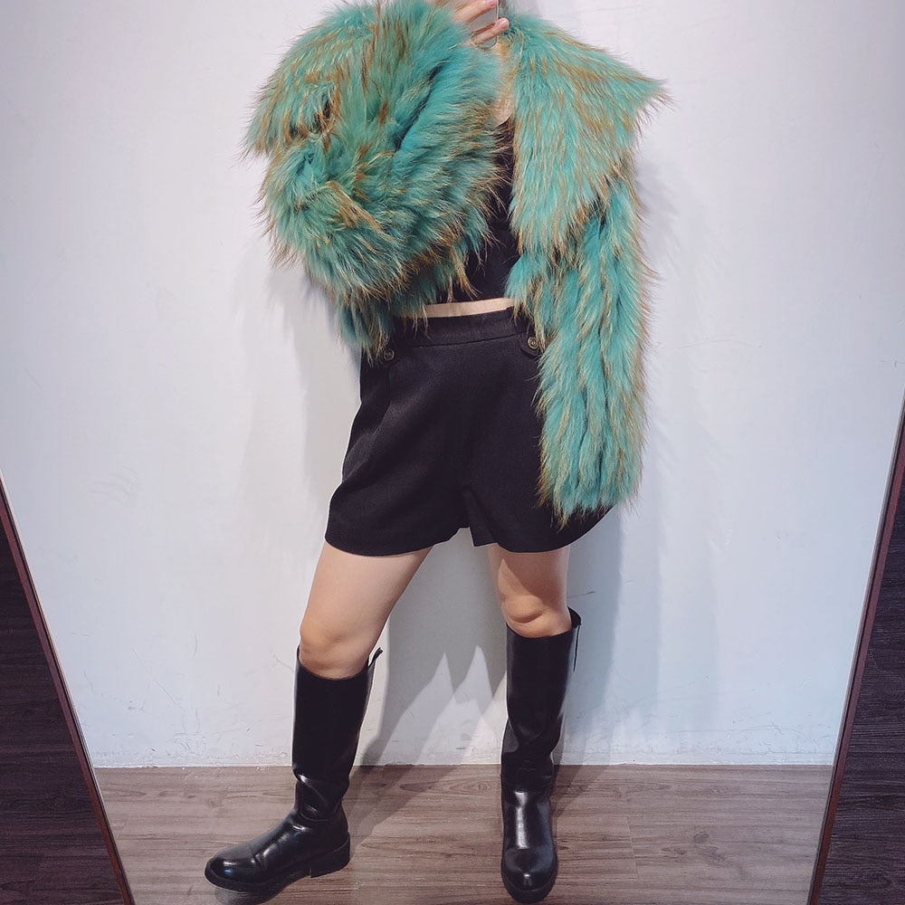 Knitted Real Fur Short Coats