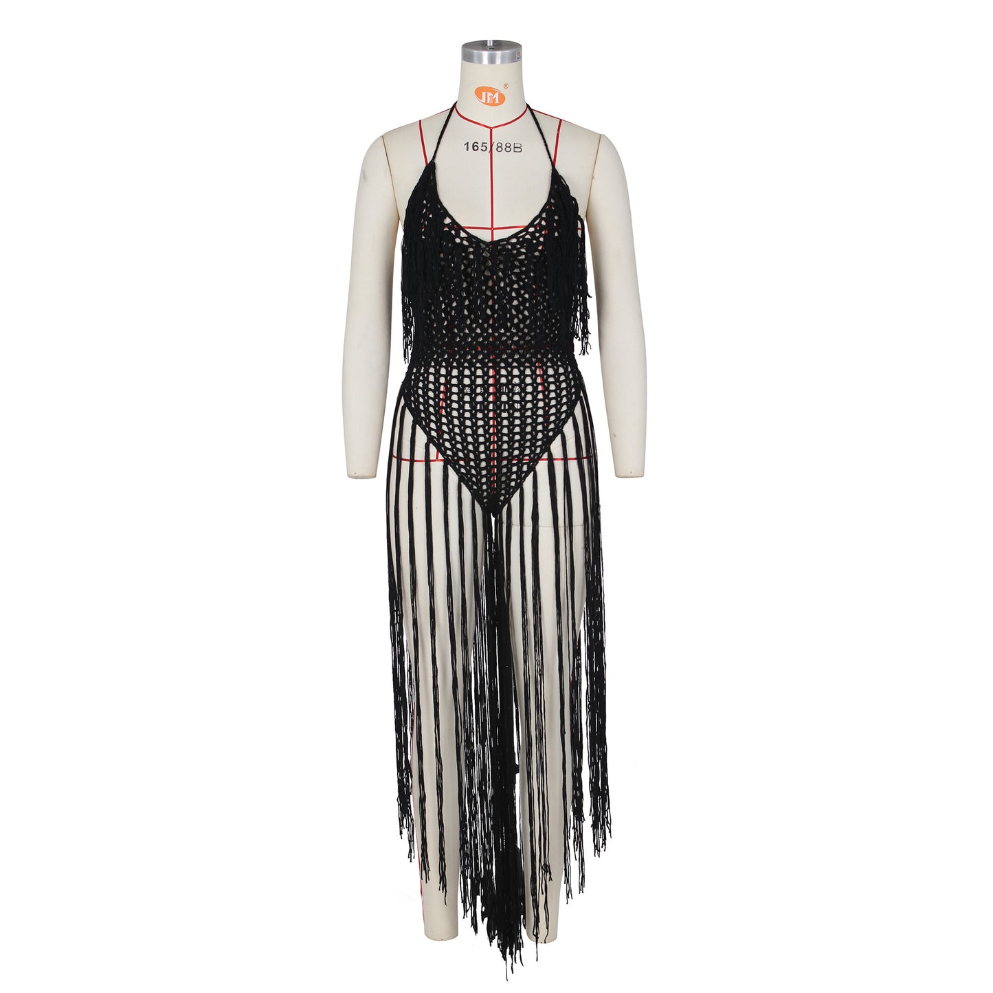 Knitted Tassels Crochet Cover Ups Dresses