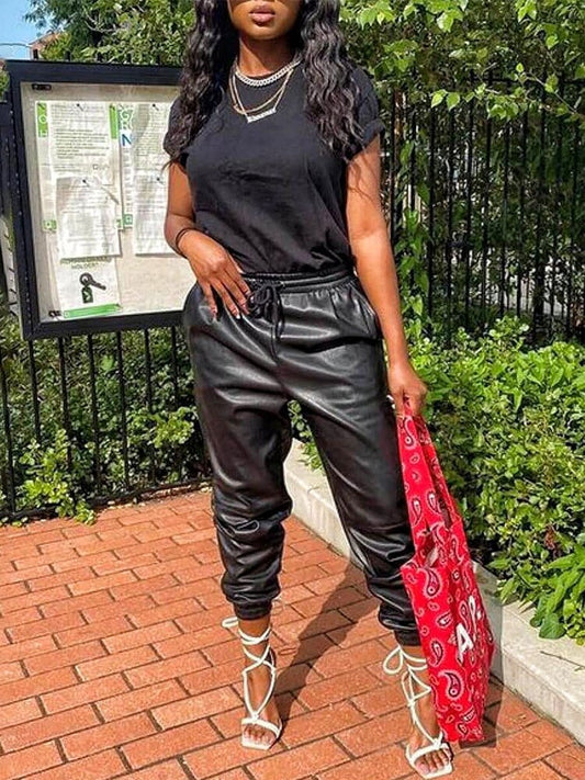 Pu Leather Pants Plus Size