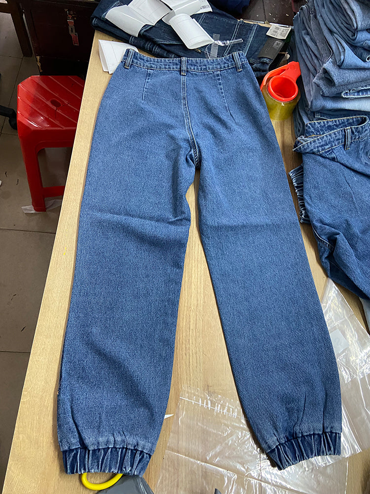 Side Leg Split Loose Harem Jeans