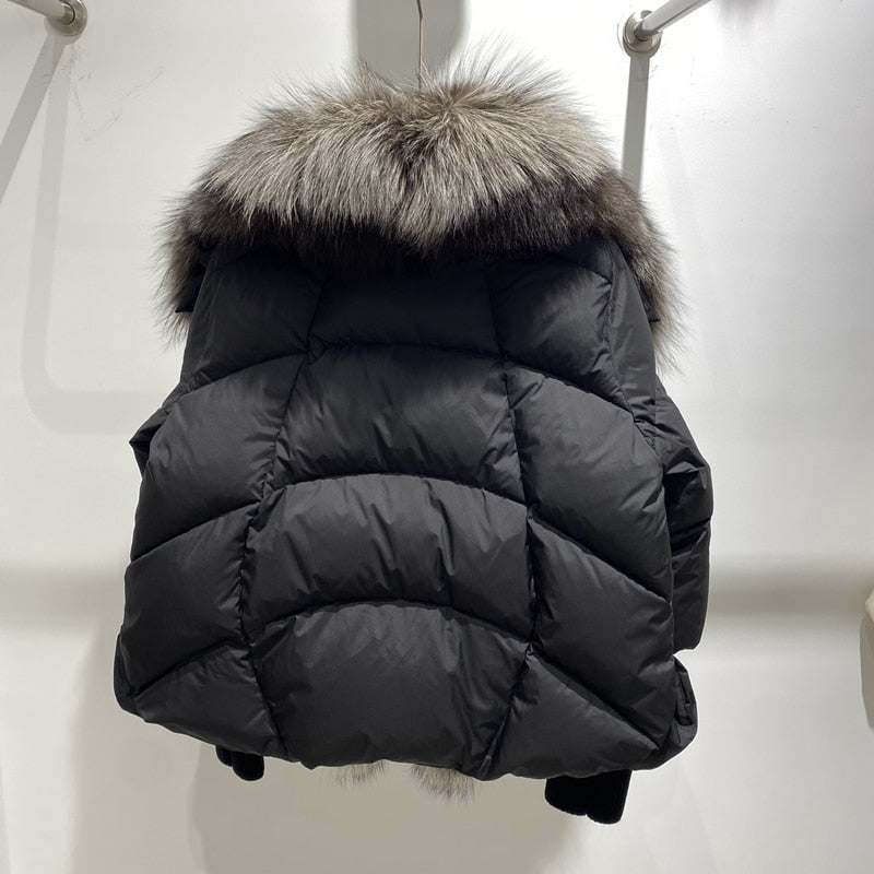 Goose Down Big Fur Collar Puffer Jackets