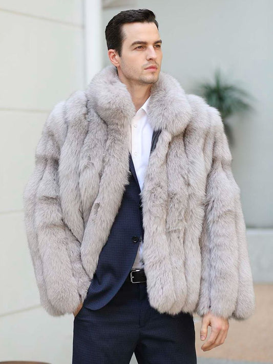 Real Fox Fur Muilit Strip Coats