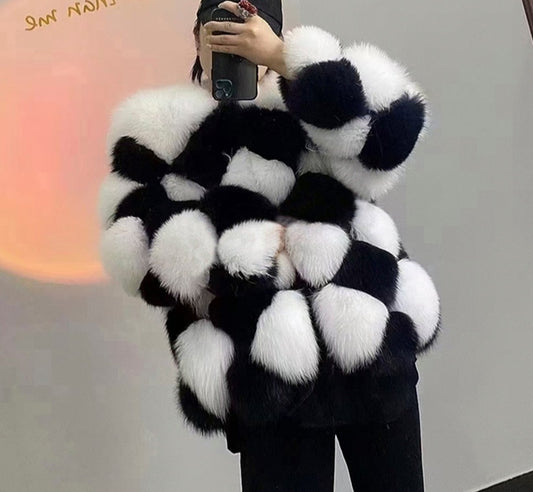 Checkerboard Pattern Real Coats