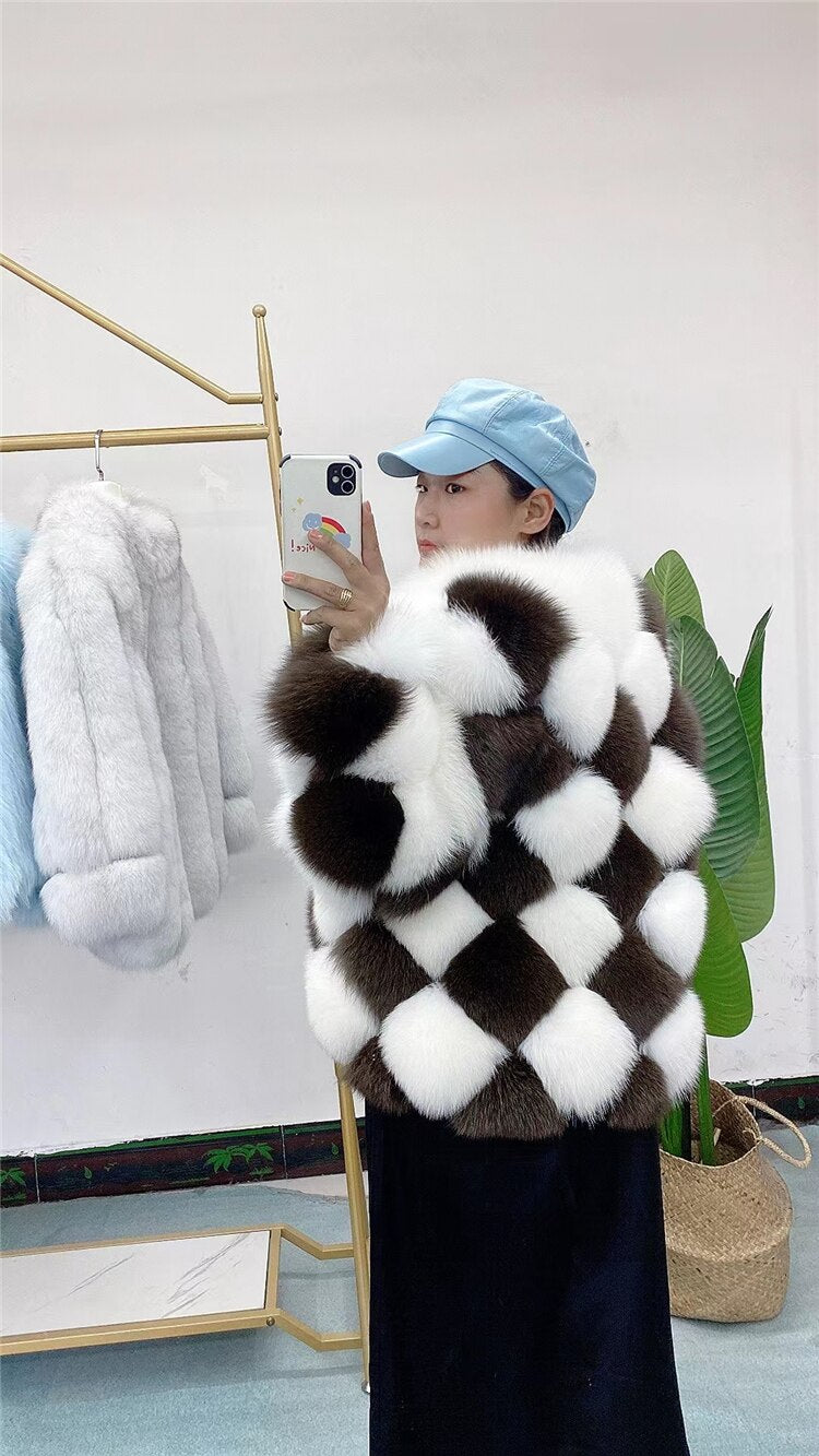 Checkerboard Pattern Real Coats