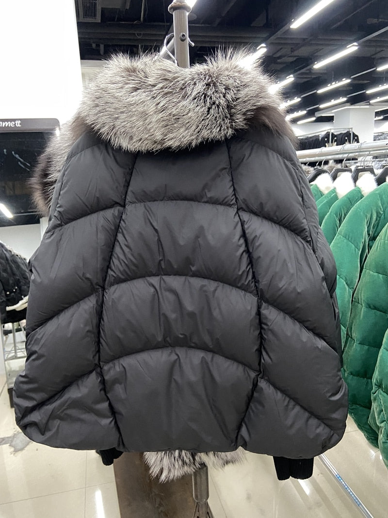 Goose Down Big Fur Collar Puffer Jackets