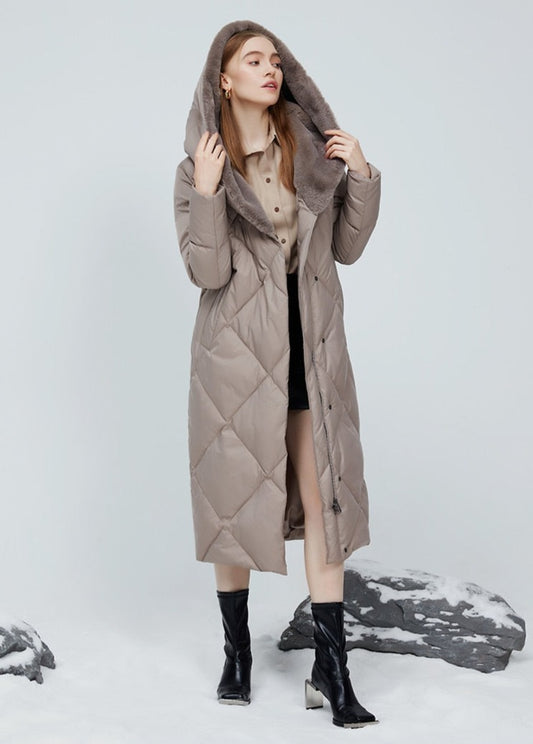 X-Long Puffer Jacket Real Fur Big Hood