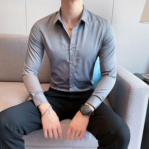 Slim Fit Long Sleeve Button Ups