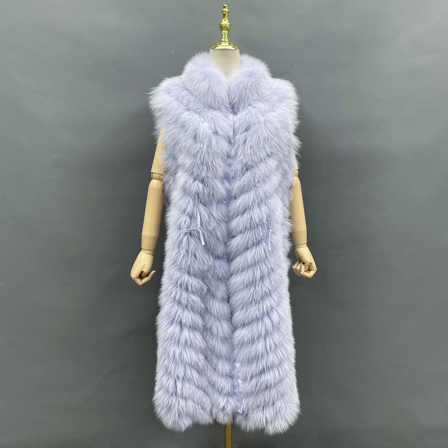 Reversible Long Real Fur Vests