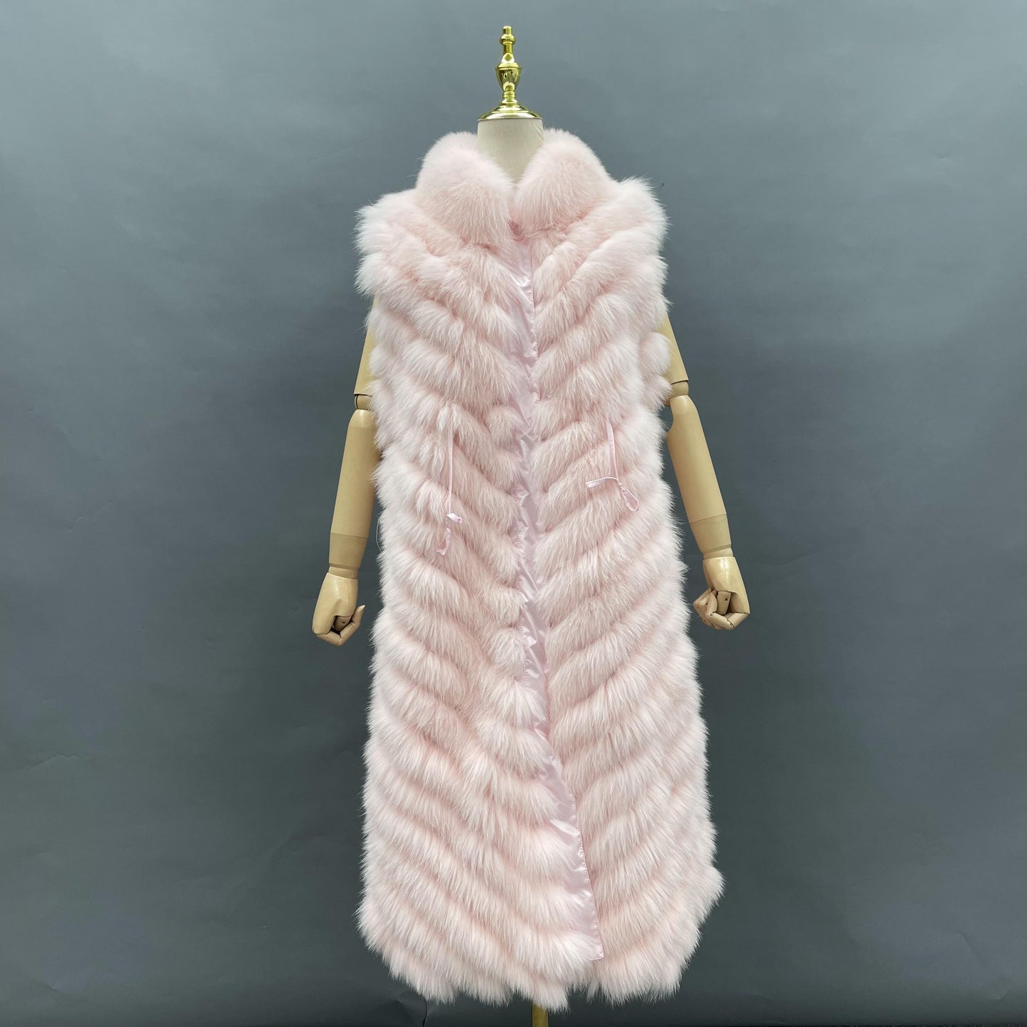 Reversible Long Real Fur Vests