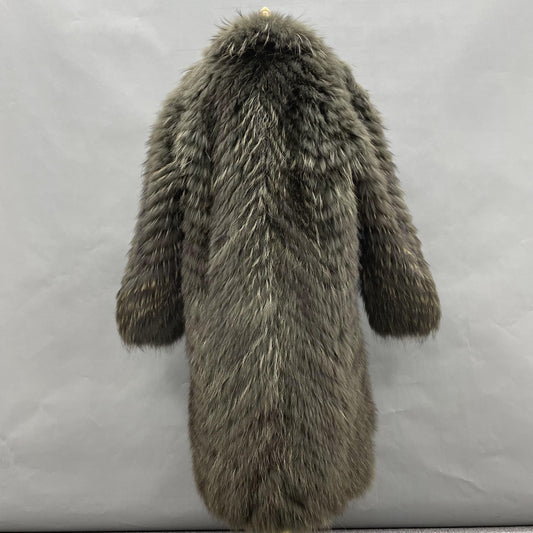 Real Fur Knee Length Full Pelt Fox Fur Coats