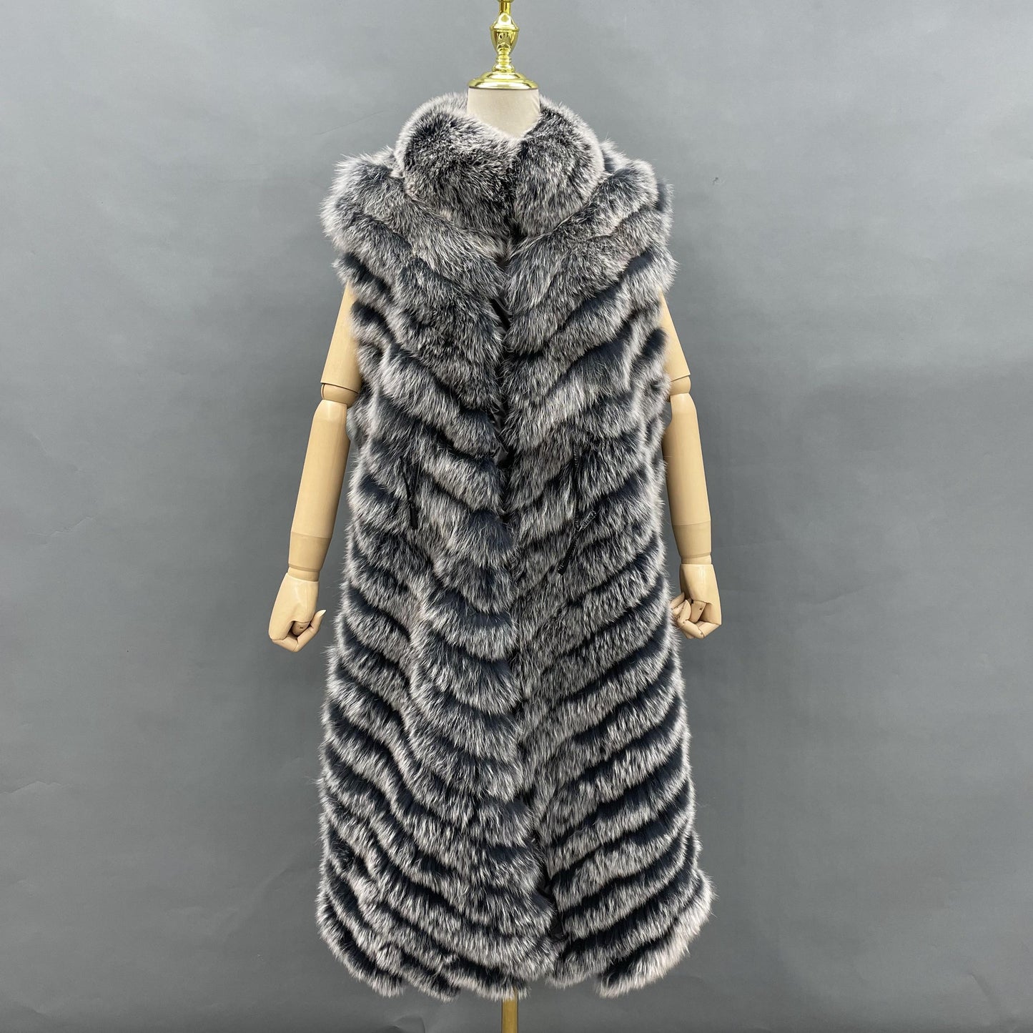 Reversible Long Real Fur Vests