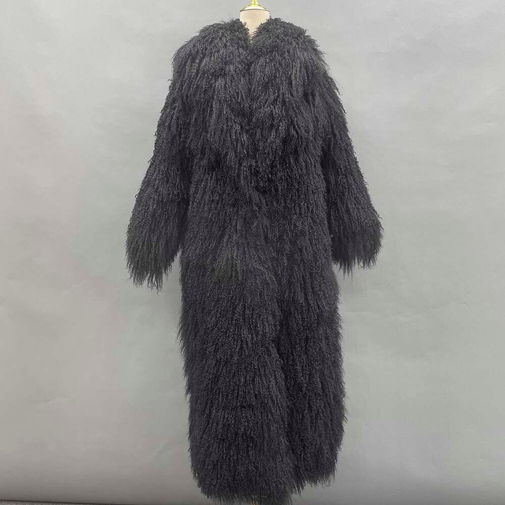 Genuine Mongolia Sheep X-Long Fur Coats