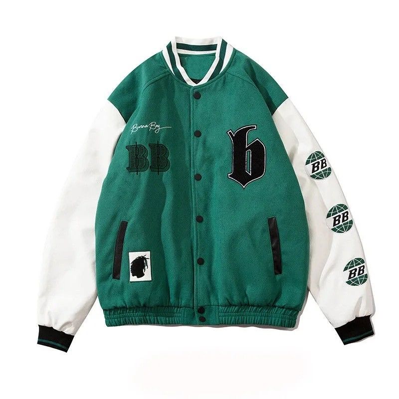 Women Coats Street Hip Hop Heavy Industry Baseball Uniform Trendy Loose Jackets