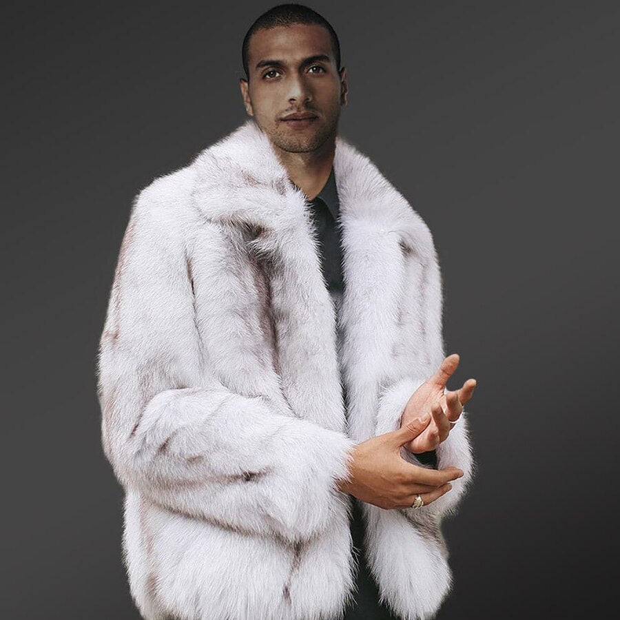 White Marable Real Fur Coat