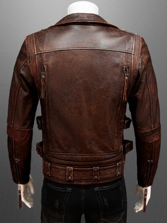 Genuine Leather Jacket Short Vintage