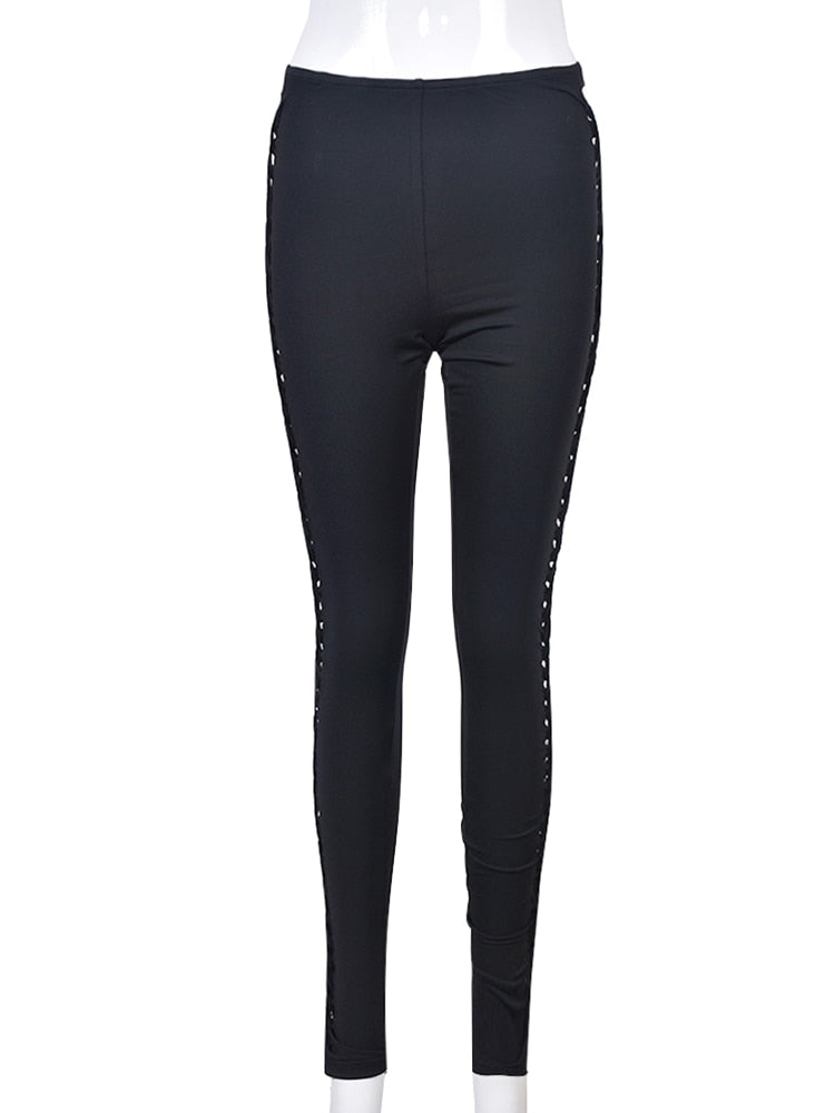 Side Hole Cut Out Tight Leggings – Elevate Swag