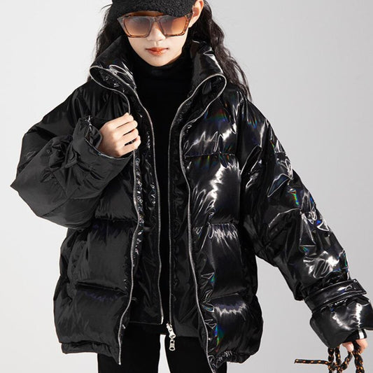 Waterproof Rainbow Glossy Down Jackets Children