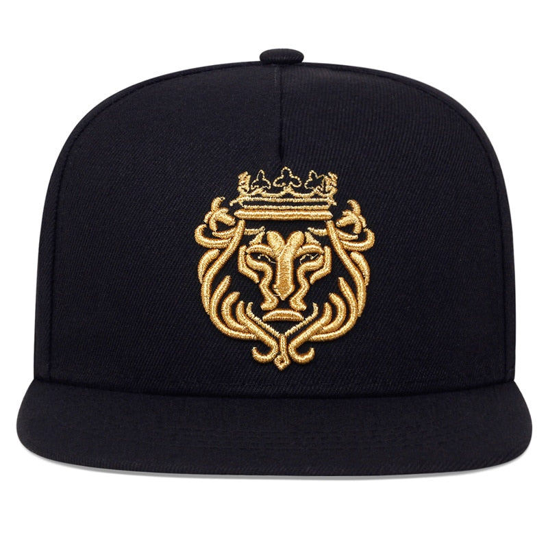 Lion Embroidered Snapback Hats