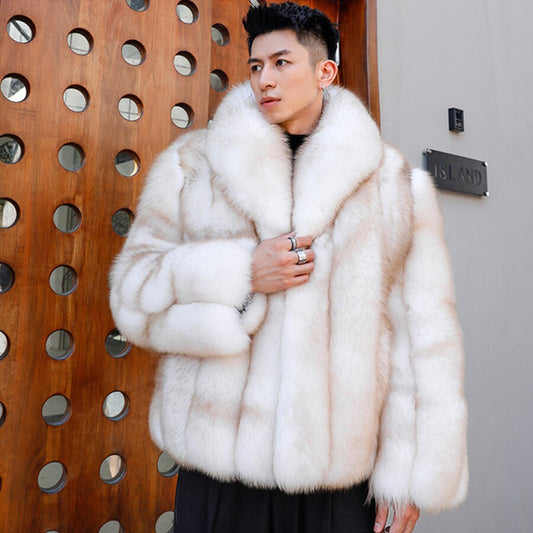 Luxury Real Fur Coats Big Fur Collar