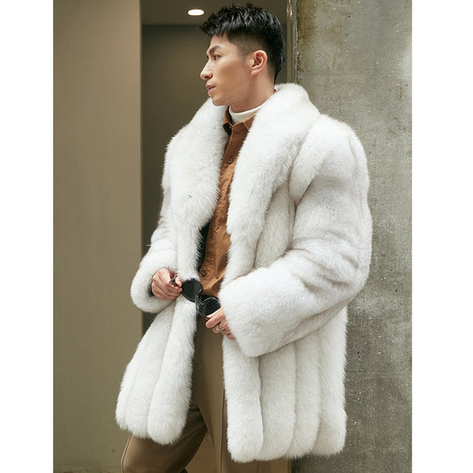 Real Fox Fur Mid-Length Fur Coats