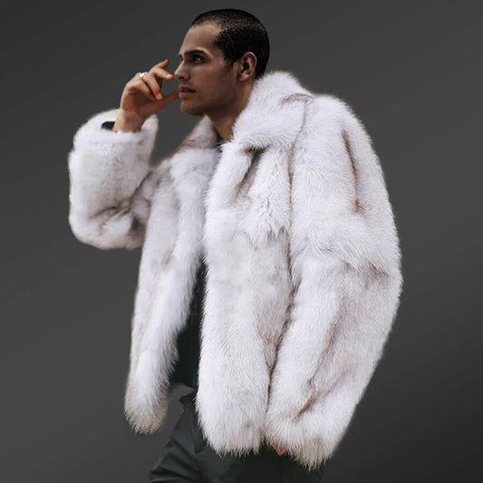 White Marable Real Fur Coat