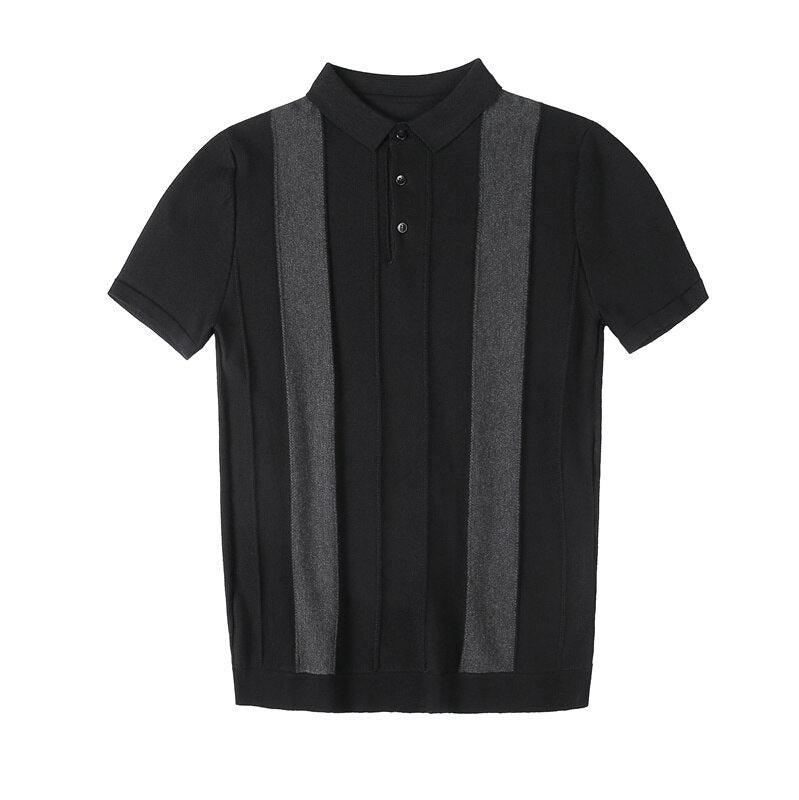 Knit Short Sleeve Collar Shirts