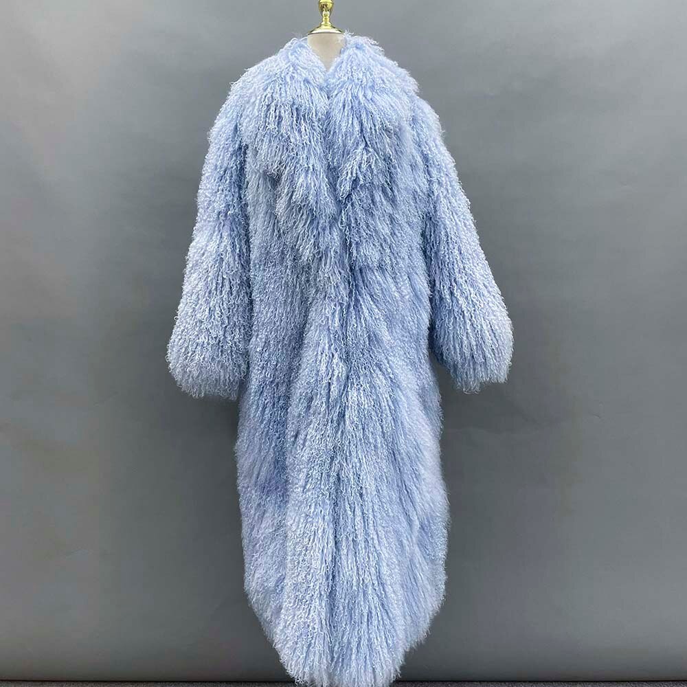 Genuine Mongolia Sheep X-Long Fur Coats