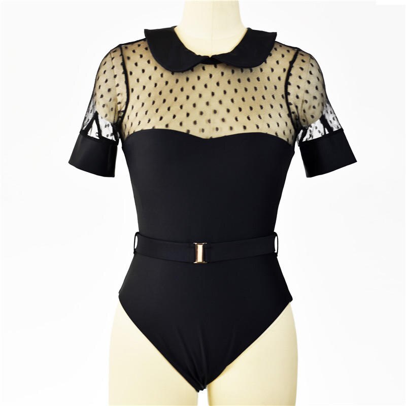 Collect Of Mesh Collar n Cuff One Pieces