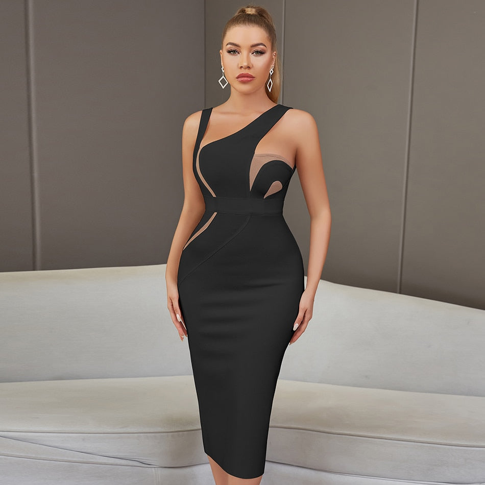 Tank Sleeveless Backless Midi Bodycon Dresses