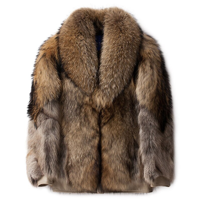 Real Fur Coat Big Fur Collar